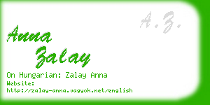 anna zalay business card